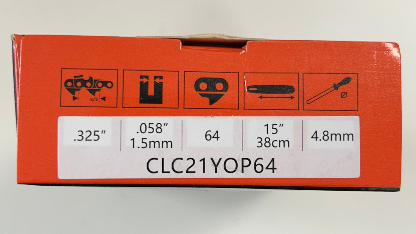 CLC21YOP64 Climax Chainsaw Chain Loop in Orange Box