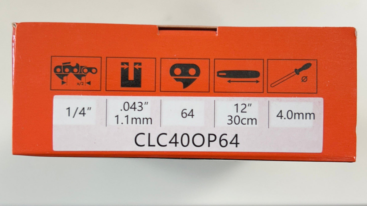 CLC40OP64 Climax Chainsaw Chain Loop in Orange Box
