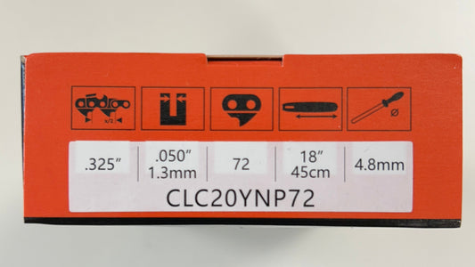 CLC20YNP72 Climax Chainsaw Chain Loop in Orange Box
