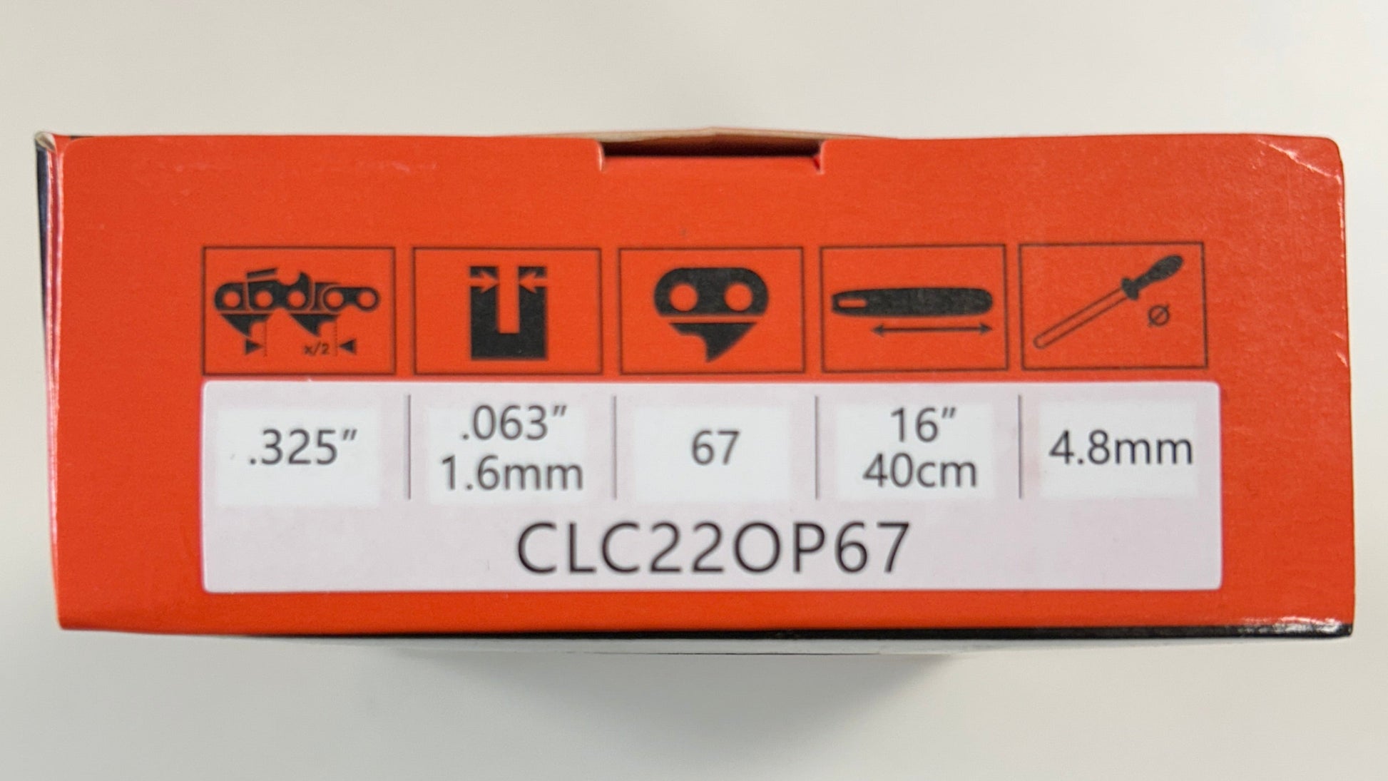 CLC22OP67 Climax Chainsaw Chain Loop in Orange Box