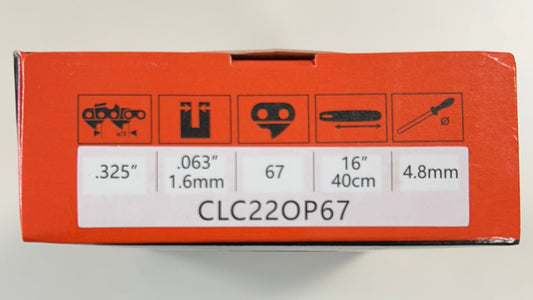 CLC22OP67 Climax Chainsaw Chain Loop in Orange Box