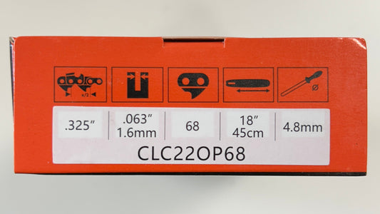 CLC22OP68 Climax Chainsaw Chain Loop in Orange Box