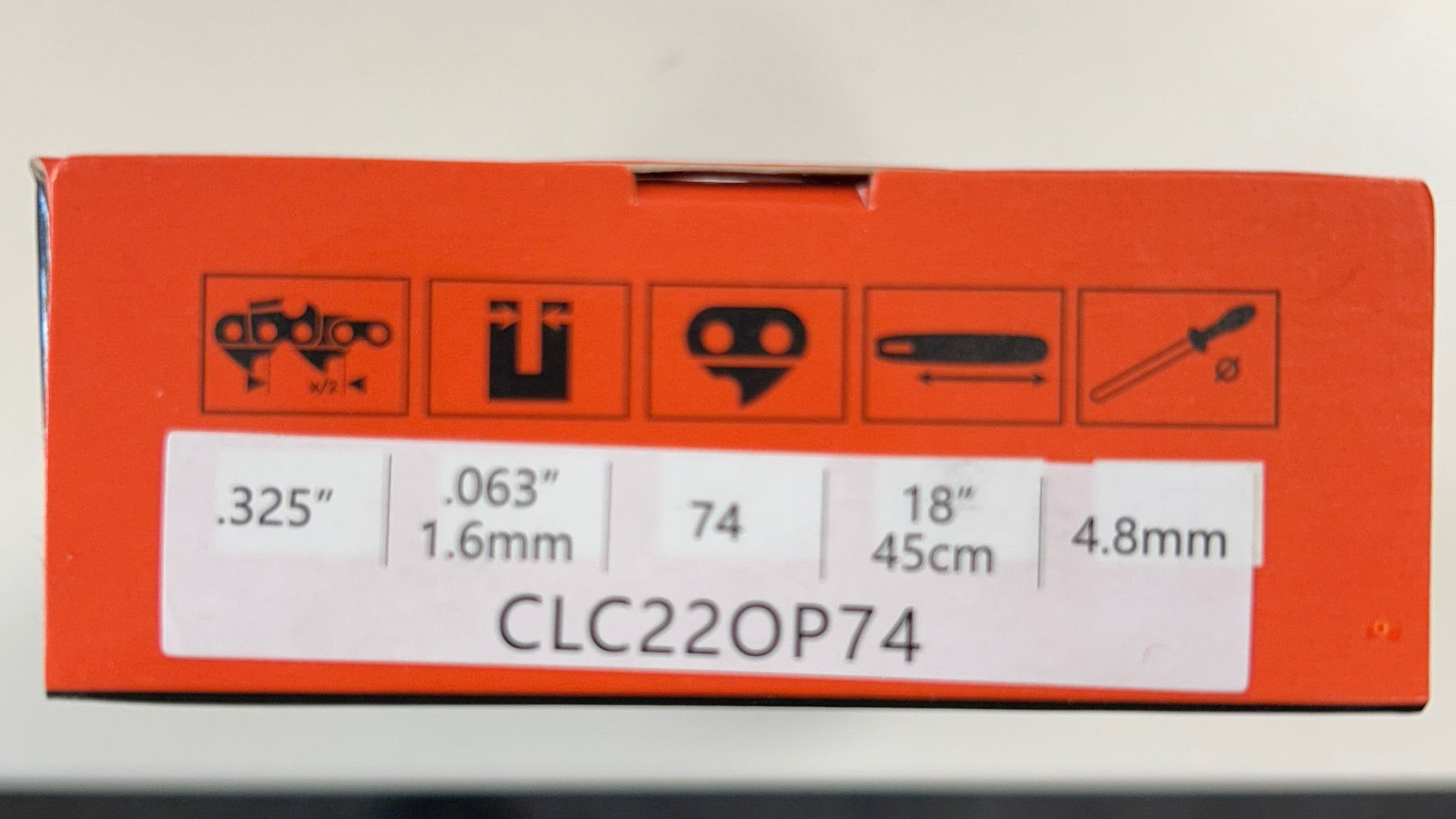 CLC22OP74 Climax Chainsaw Chain Loop in Orange Box