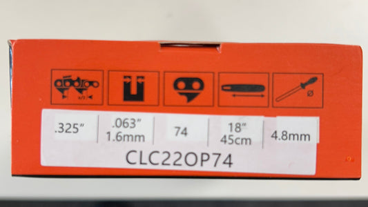 CLC22OP74 Climax Chainsaw Chain Loop in Orange Box