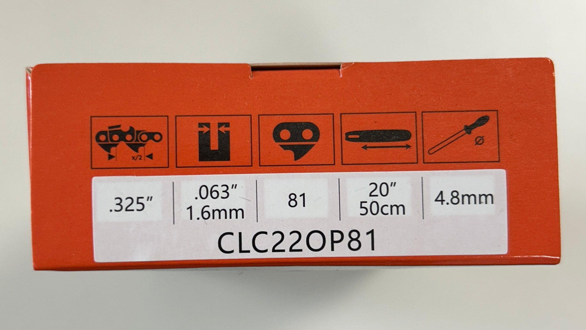 CLC22OP81 Climax Chainsaw Chain Loop in Orange Bar