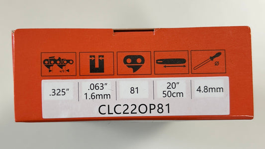 CLC22OP81 Climax Chainsaw Chain Loop in Orange Bar