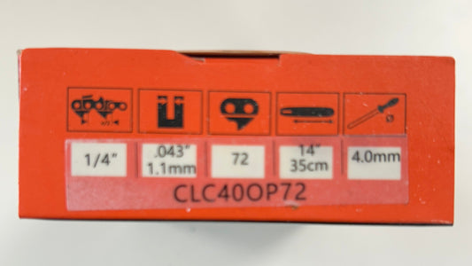 CLC40OP72 Climax Chainsaw Chain Loop in Orange Box