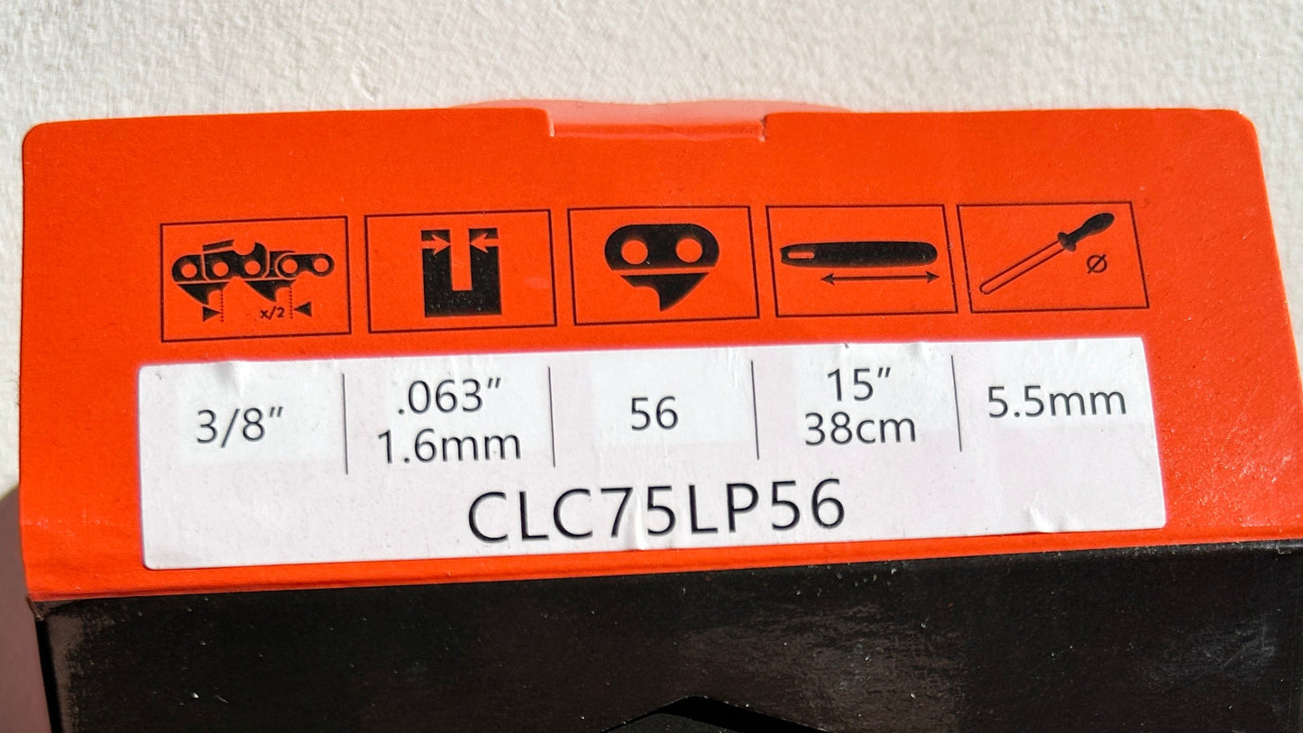 CLC75LP56 Climax Chainsaw Chain Loop in Orange Box