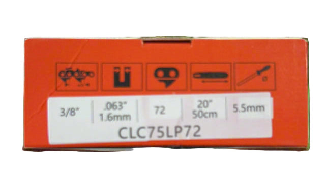 CLC75LP72 Climax Chainsaw Chain Loop in Orange Box