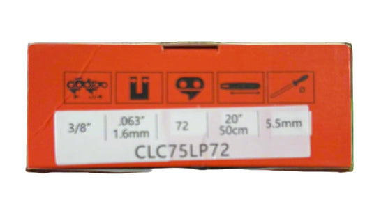 CLC75LP72 Climax Chainsaw Chain Loop in Orange Box
