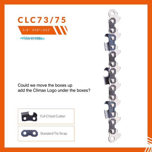 Climax Chainsaw Loop CLC75LP114 (3/8, 0.063 / 1.6mm, 114DL)